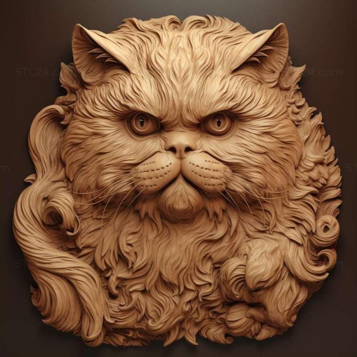 Nature and animals (st Persian cat 3, NATURE_4891) 3D models for cnc